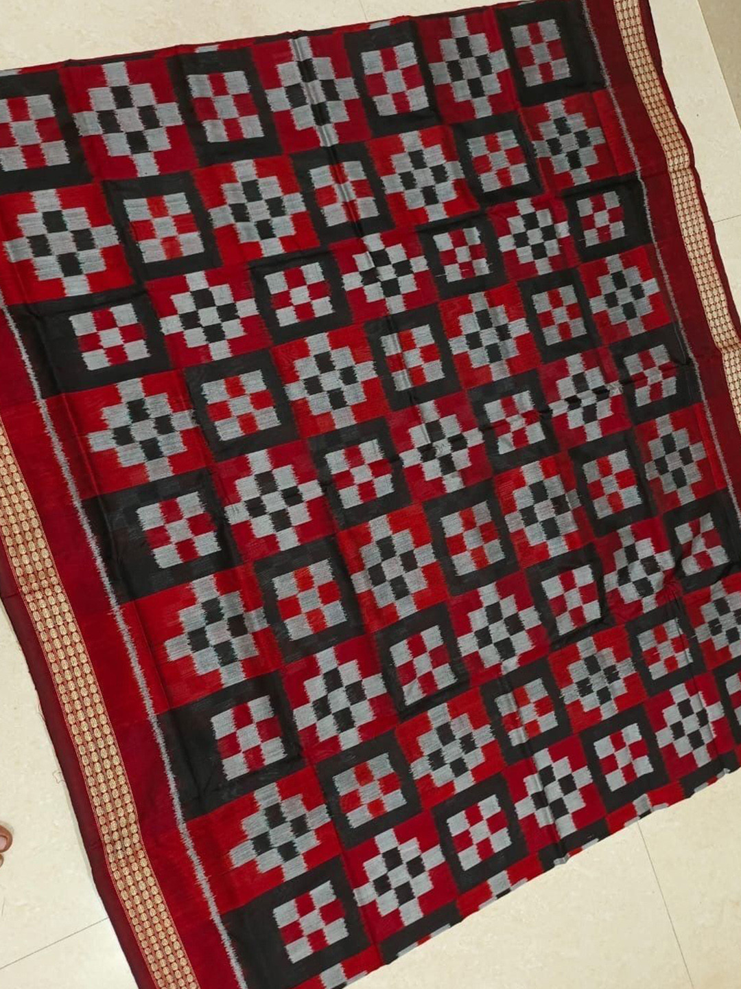 

pasapalli Pure Cotton Sambalpuri Saree, Blue