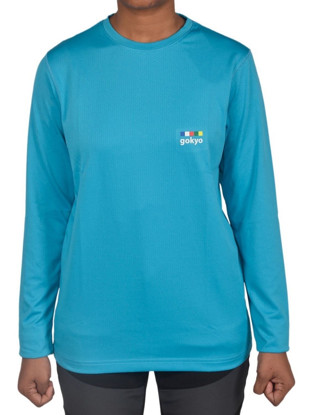 

GOKYO Women Solid Round Neck T-shirt, Blue