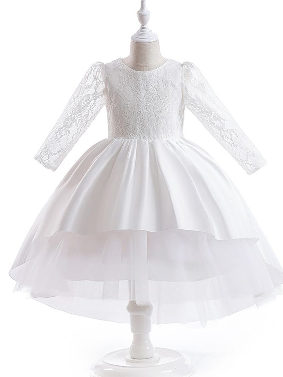 

LULU & SKY Girls Lace Bodice Gown Dress, White
