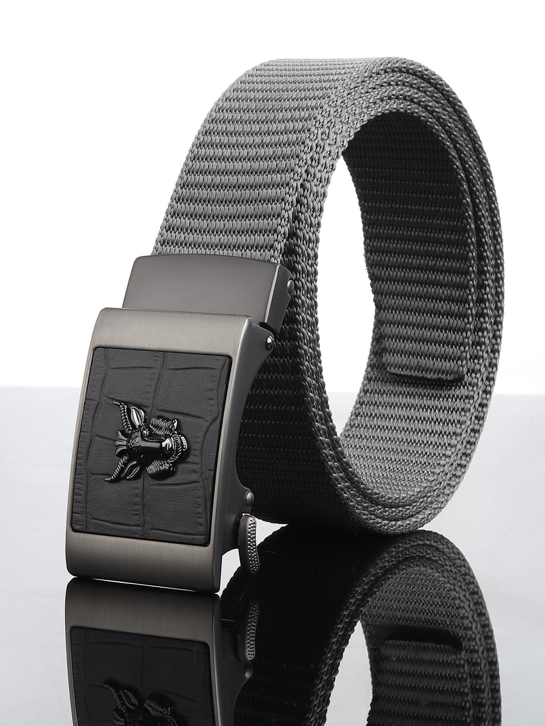 

Metronaut Men Textured Belt, Grey