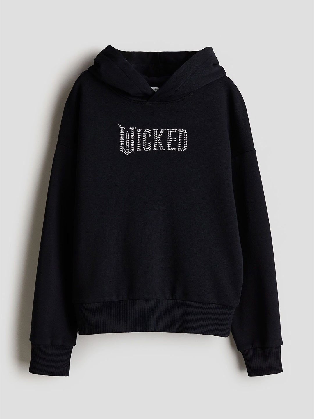 

H&M Girls Oversized Printed Hoodie, Black