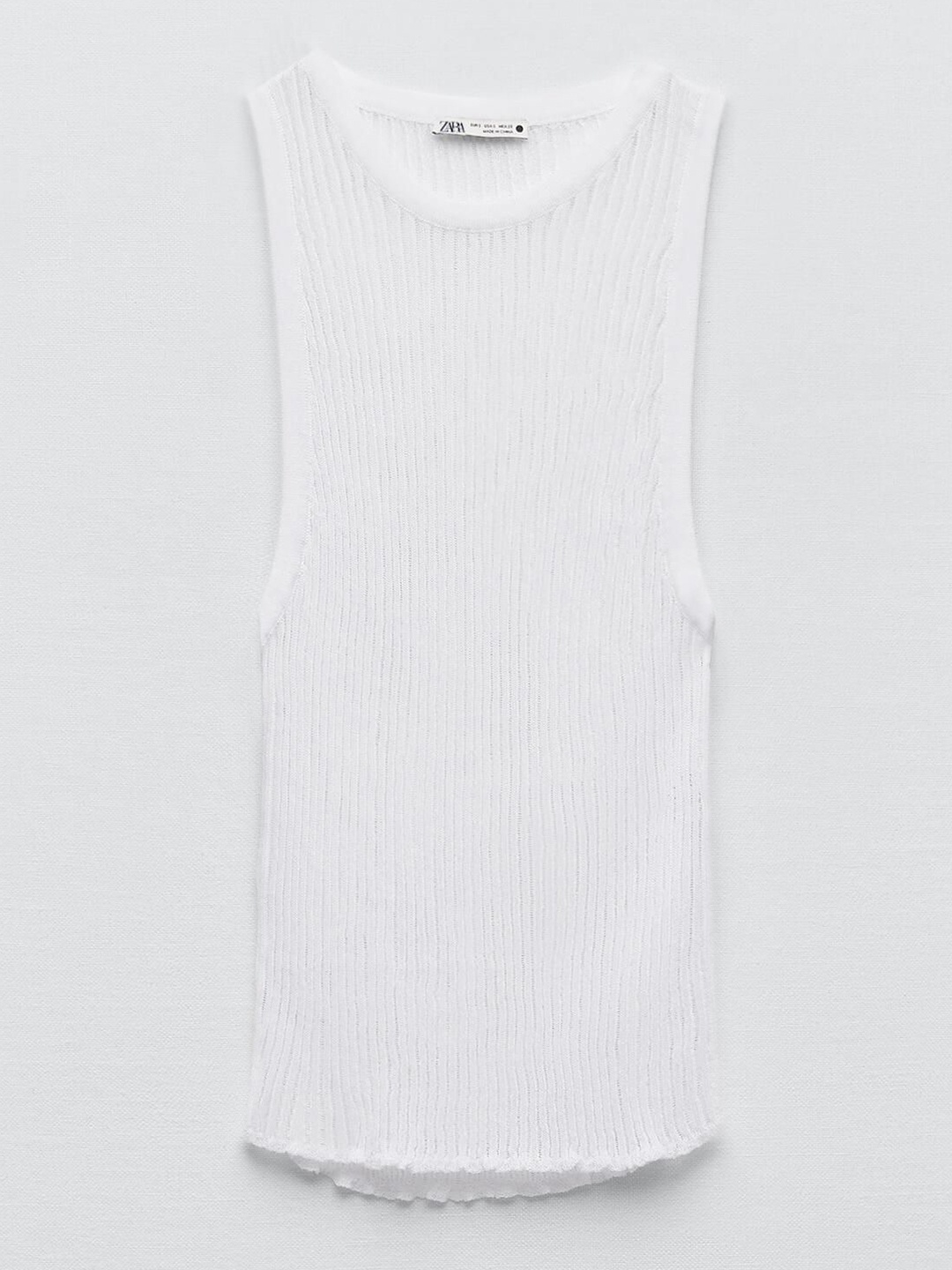 

ZARA Women High Neck Pockets T-shirt, White