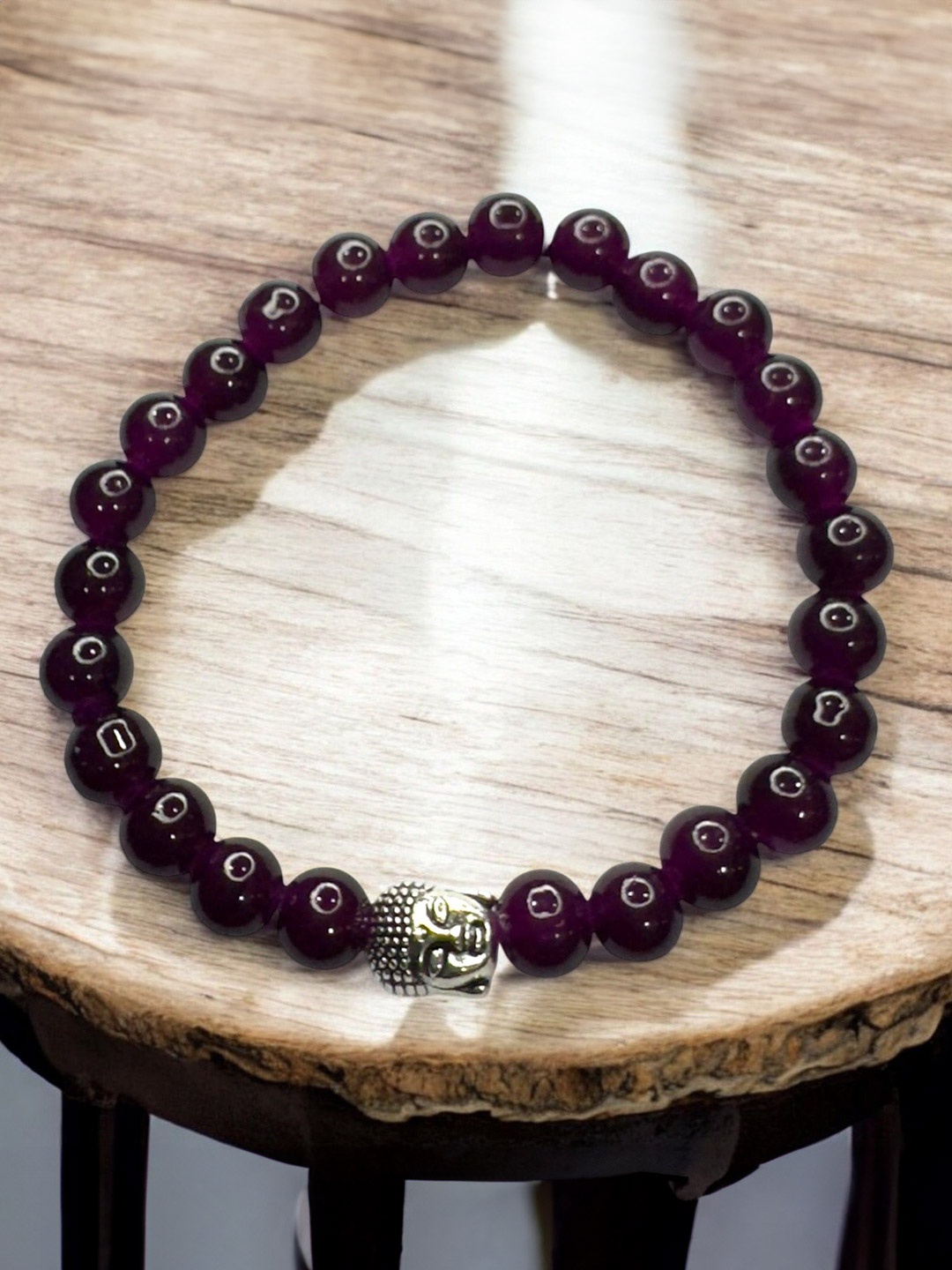 

AKLINA Artificial Beaded Elasticated Bracelet, Purple