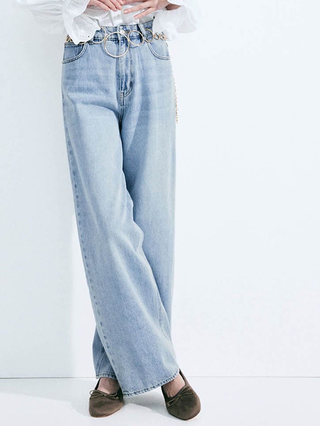 

H&M Wide Regular Jeans, Blue