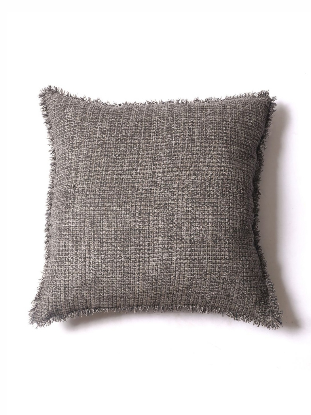 

ONSETHOMES Dastaan Grey Self Design Square Cushion Covers