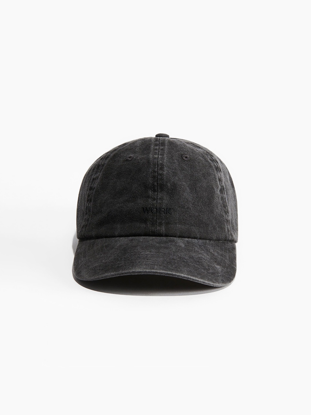 

H&M Embroidered-Motif Cotton Cap, Black