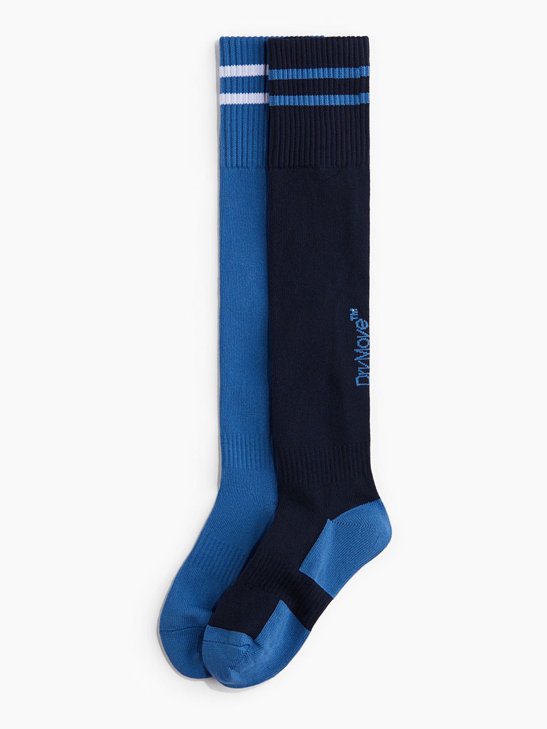 

H&M 2-Pack Football Socks In DryMove, Blue