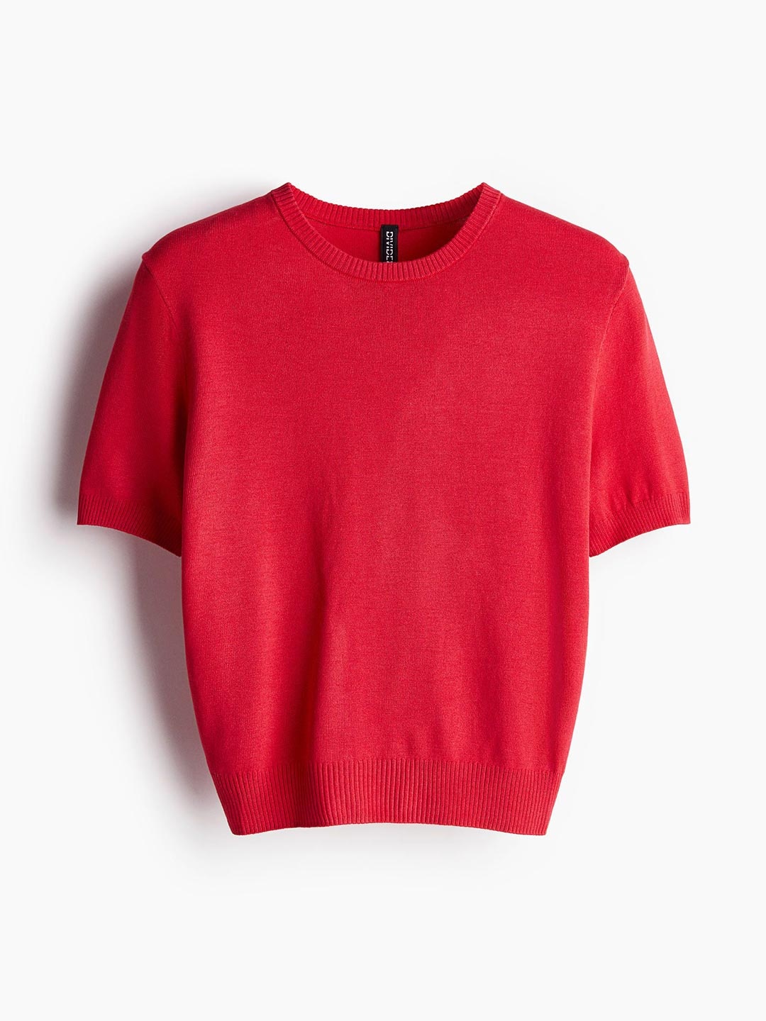 

H&M Fine-Knit T-shirt, Red