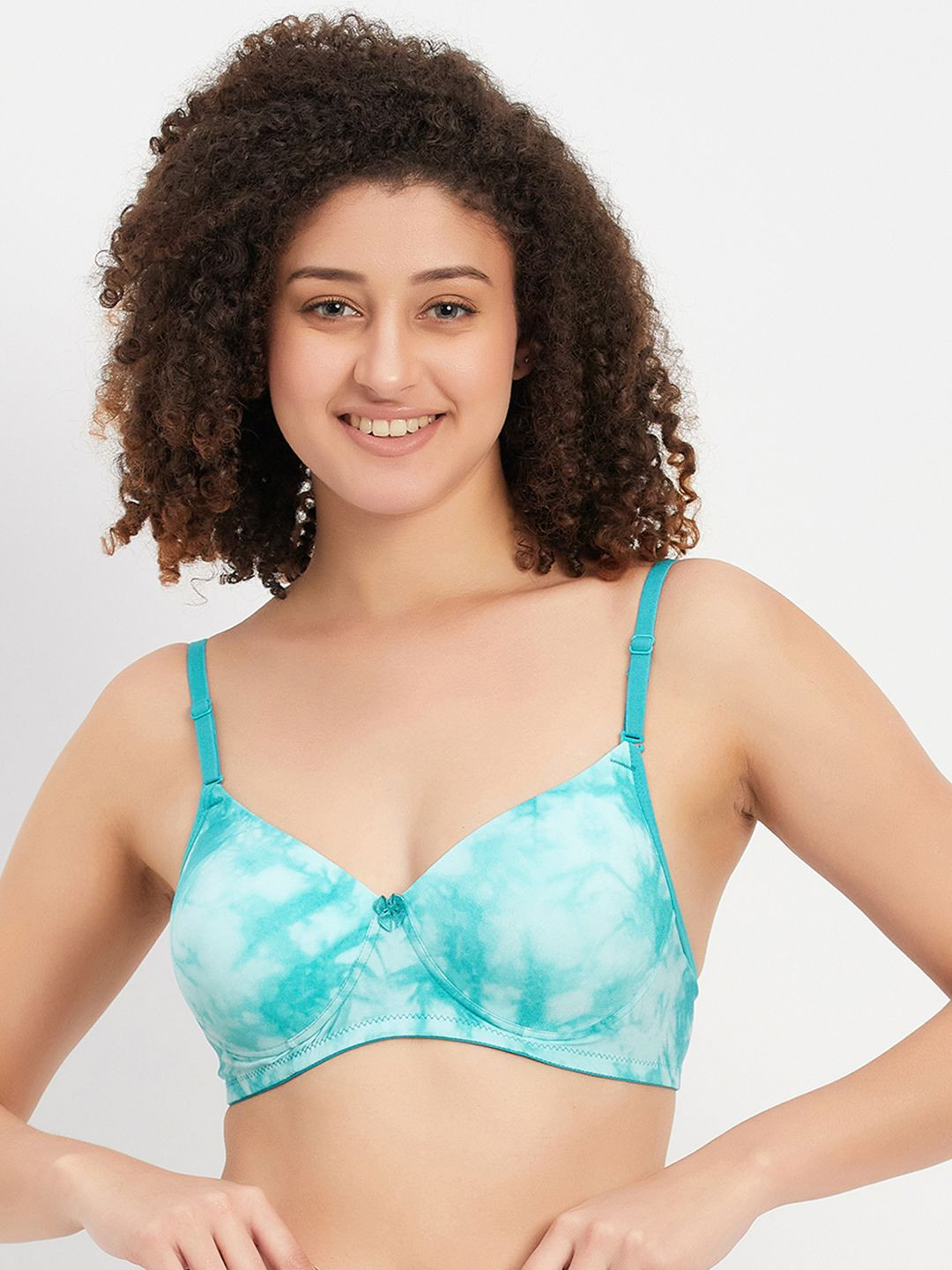 

Clovia Women Graphic Bra Full Coverage Lightly Padded, Blue