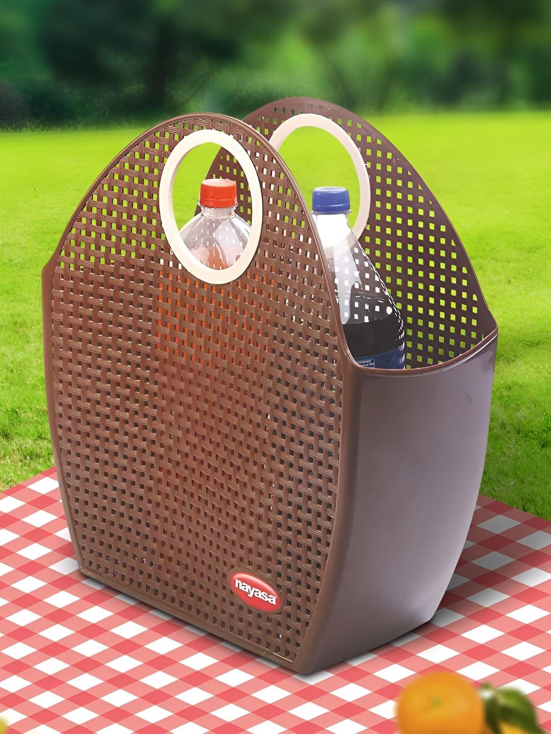 

Nayasa Tiffany Brown Multipurpose Plastic Shopping Basket