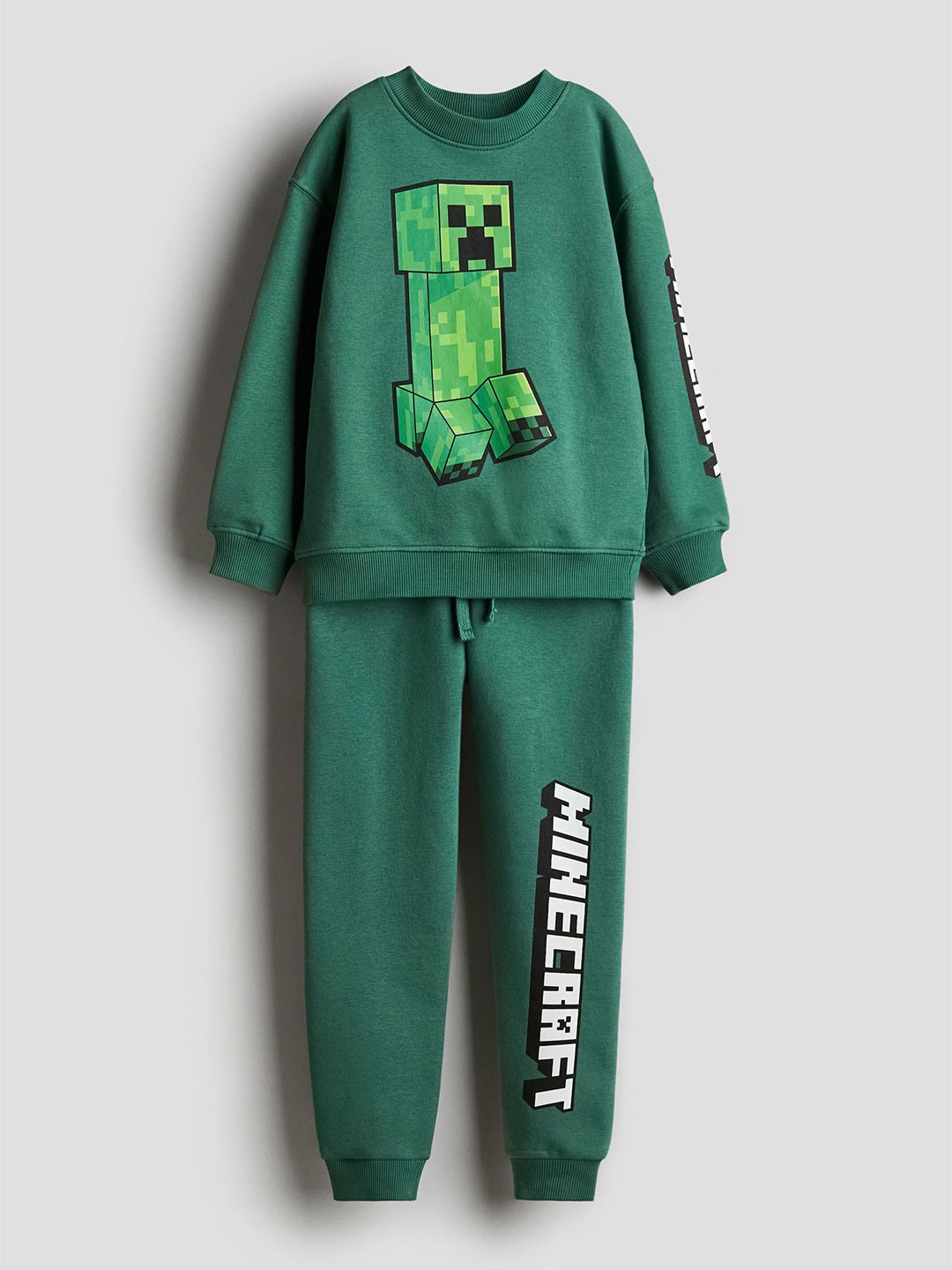 

H&M Boys 2-Piece Printed Sweatshirt Set, Green