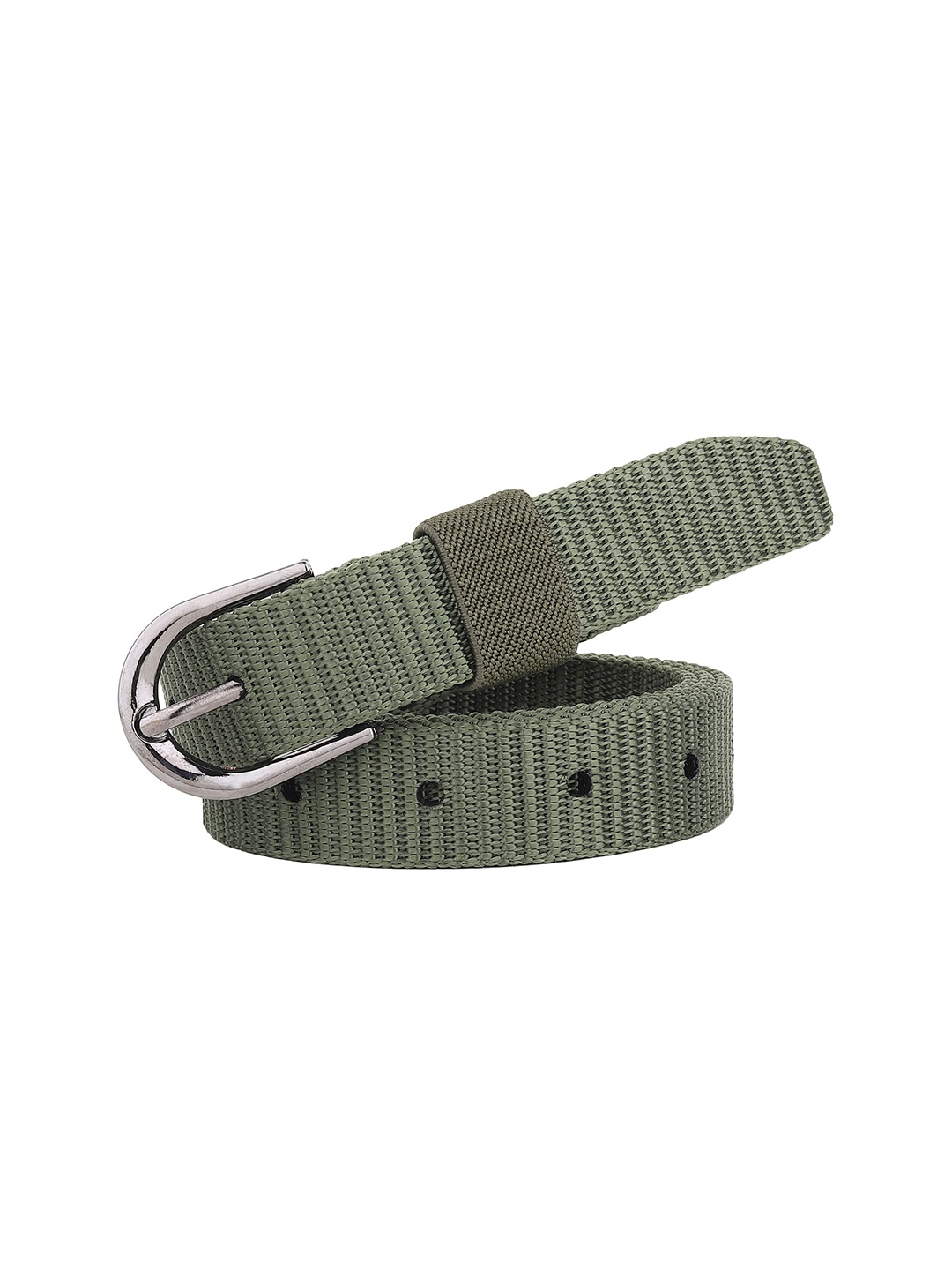 

Metronaut Men Textured Slim Belt, Green