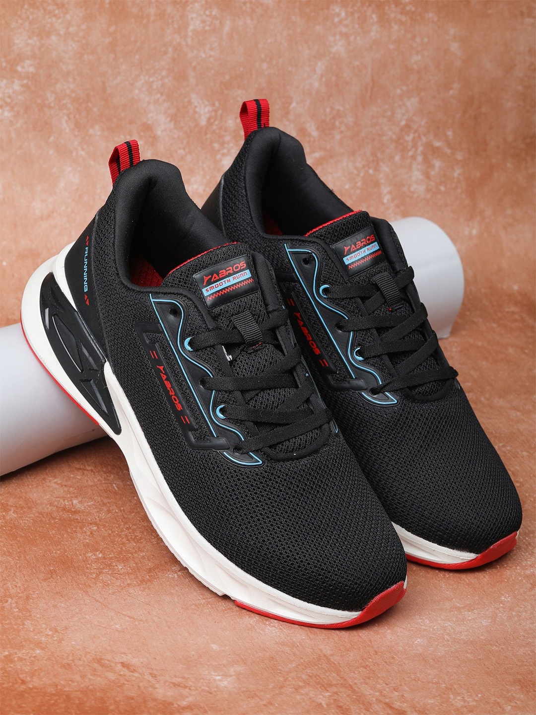 

ABROS OPTIMA Men Mesh Running Shoes, Black