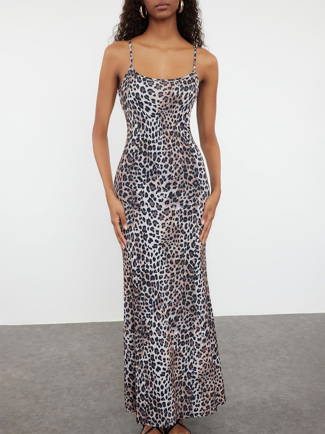 

Trendyol Animal Print Maxi Dress, Na
