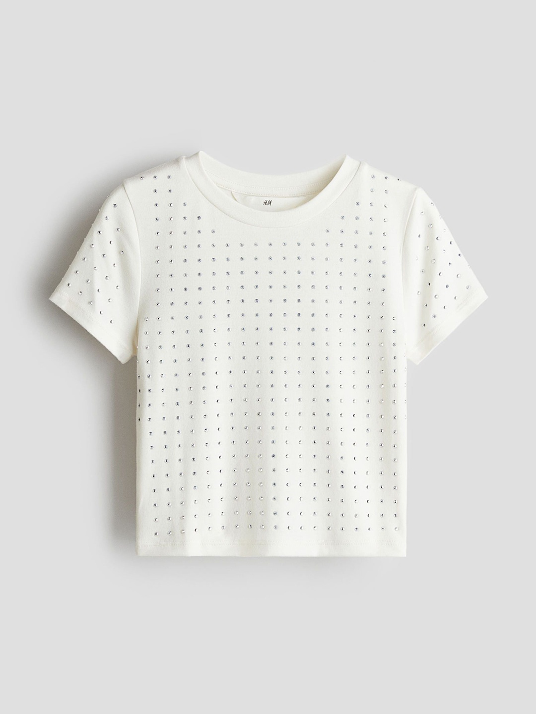 

H&M Embellished Top, White