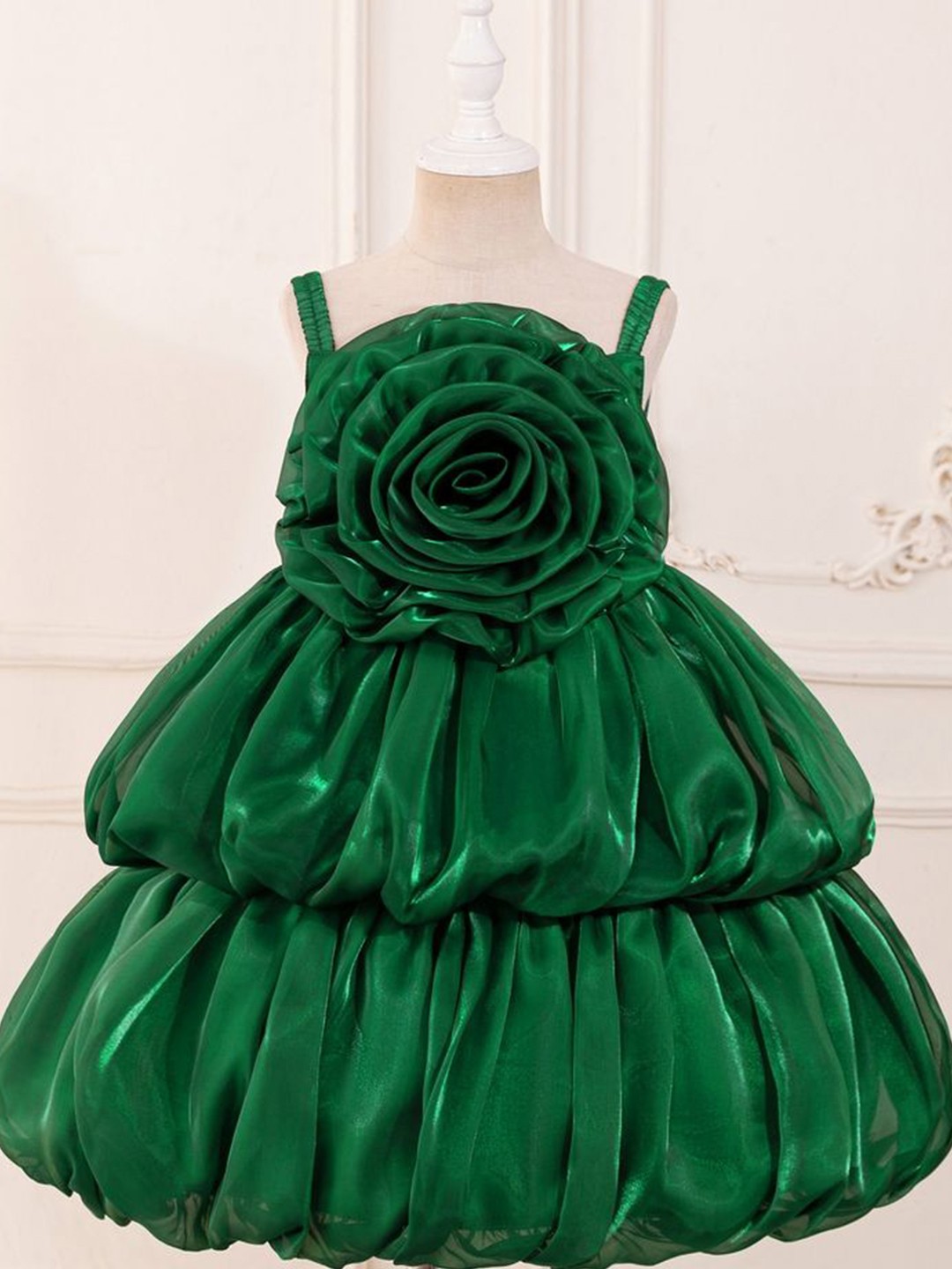 

LULU & SKY Girls Balloon Dress, Green