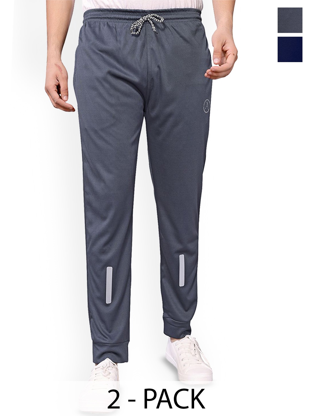 

Moda Rapido Men Pack Of 2 Mid Rise Joggers, Grey