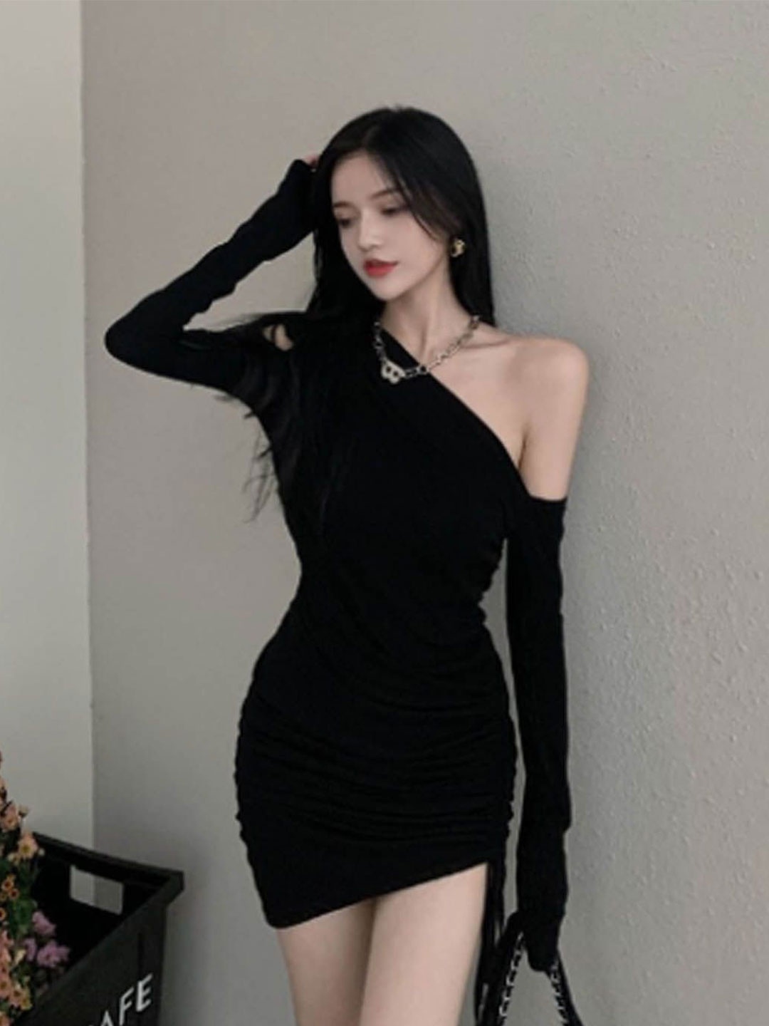 

StyleCast Women Off - Shoulder Bodycon Mini Dress, Black