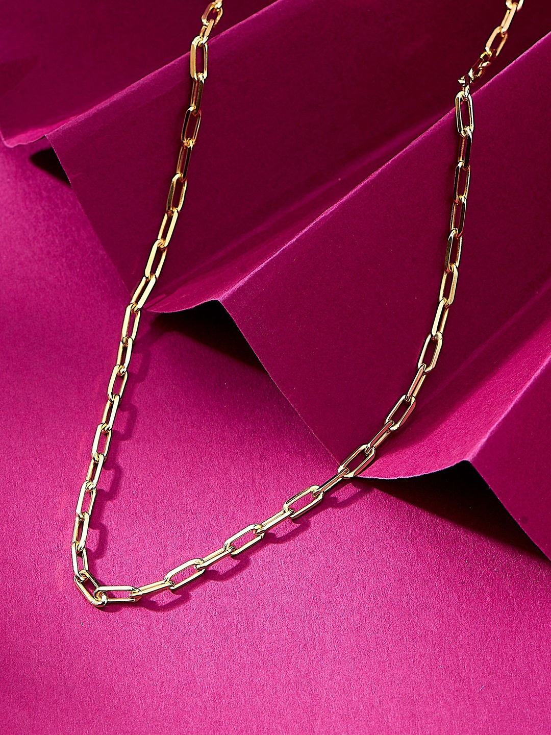 

Nipura 925 Sterling Silver Rhodium-Plated Chain, Gold