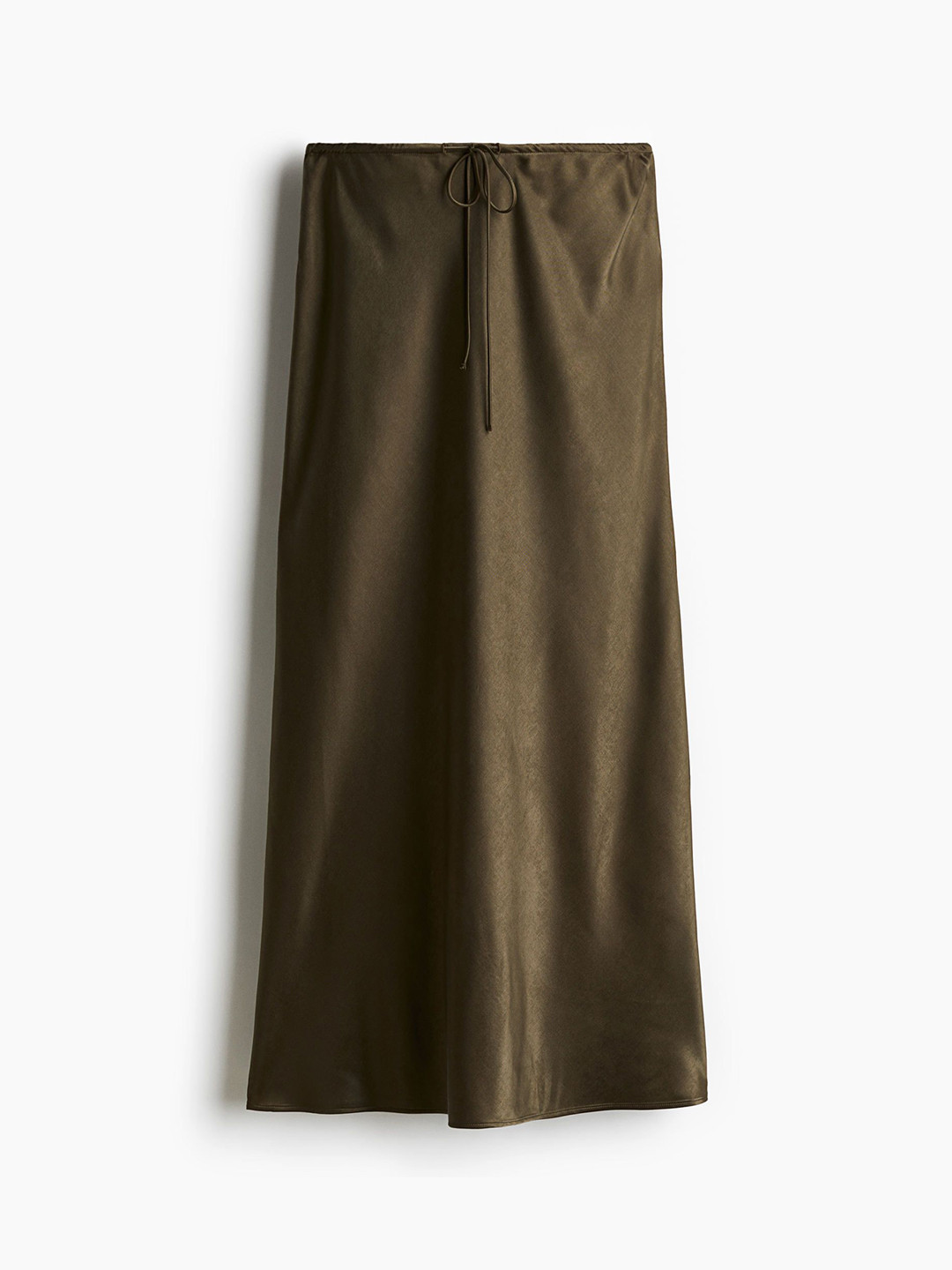 

H&M Satin Drawstring Skirt, Green