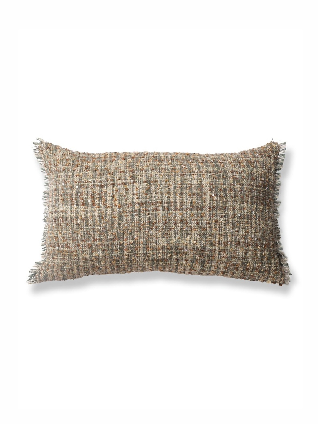 

ONSETHOMES Dastaan Beige And Grey Self Design Rectangle Cushion Covers