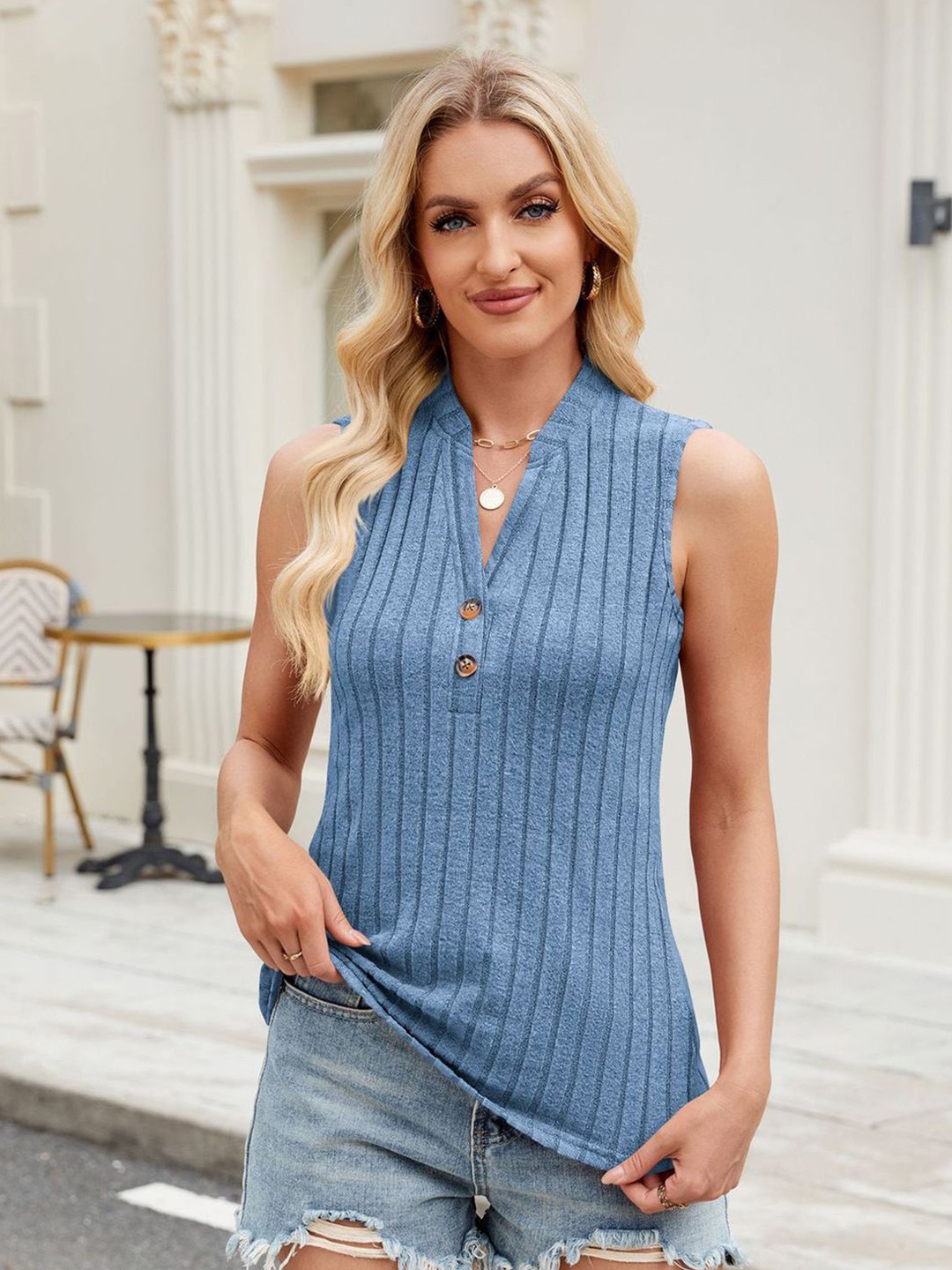 

StyleCast x Revolte Top, Blue