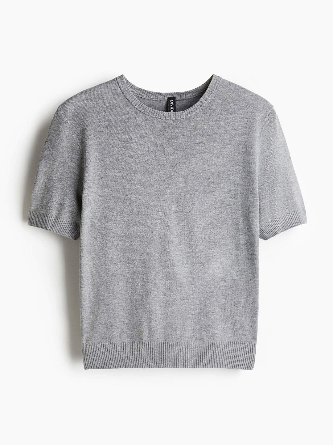 

H&M Fine-Knit T-shirt, Grey