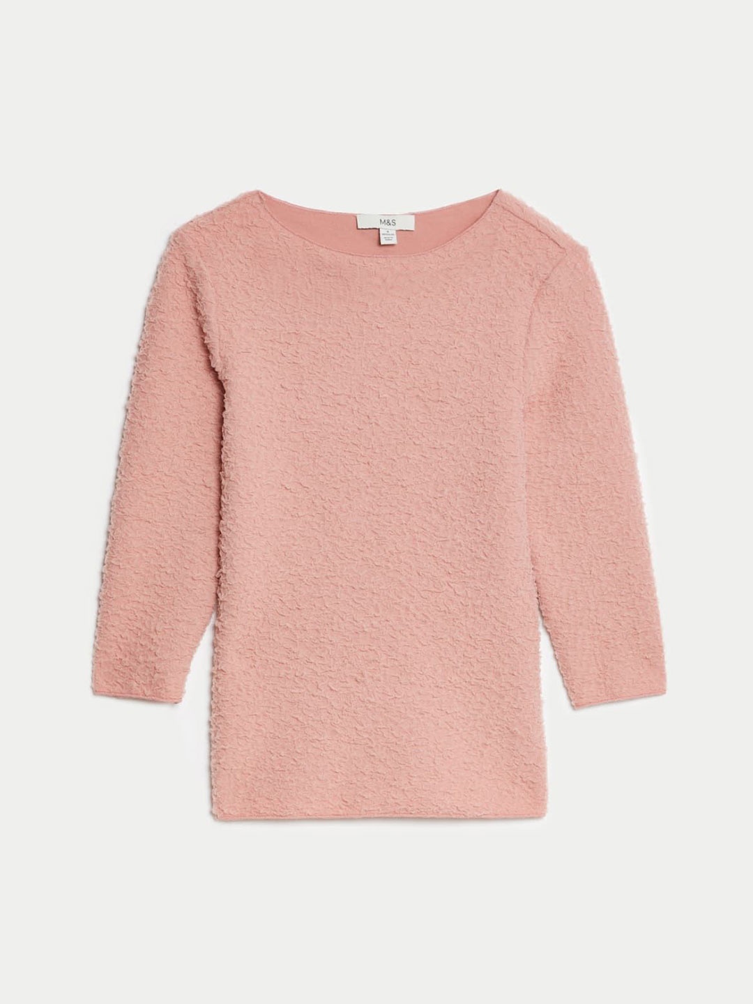 

Marks & Spencer Women Round Neck Textured Top, Rose