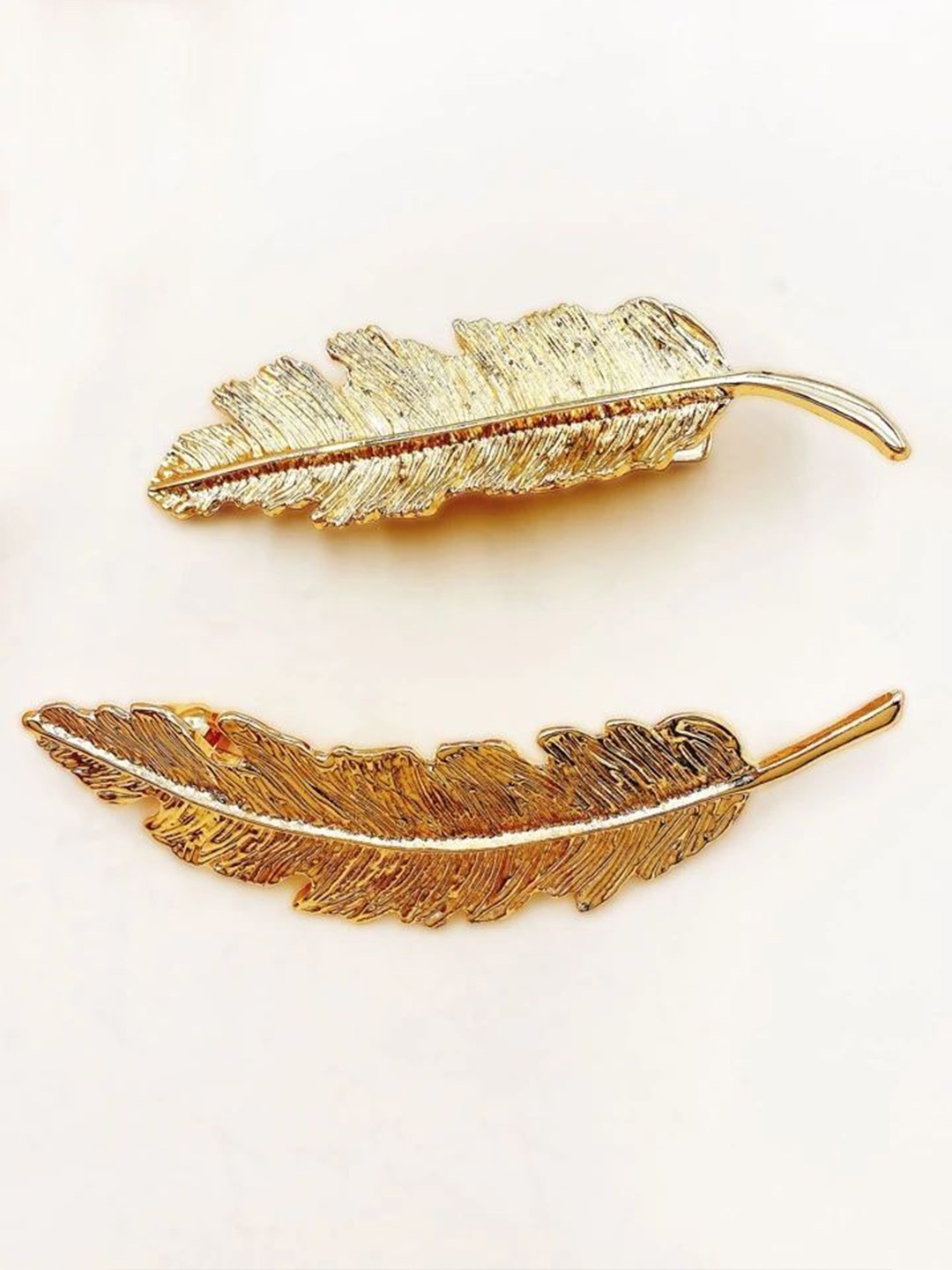 

Radhya Accessories Women Set of 2 French Barrette, Gold