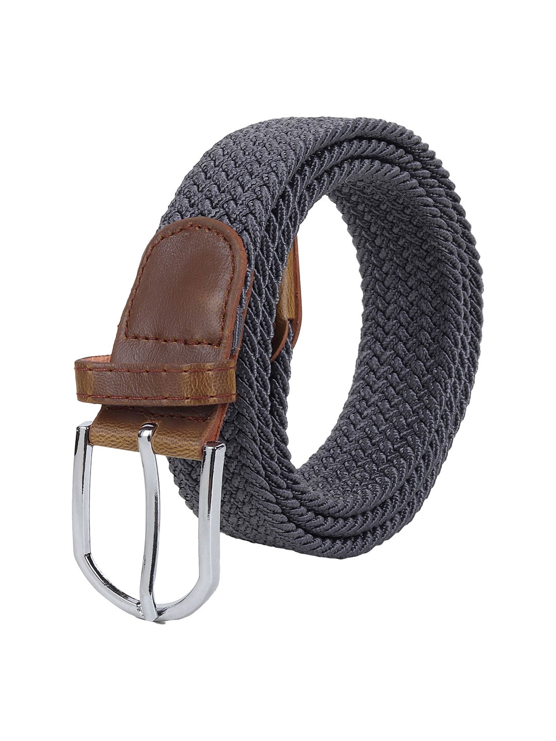 

Metronaut Men Braided Belt, Grey