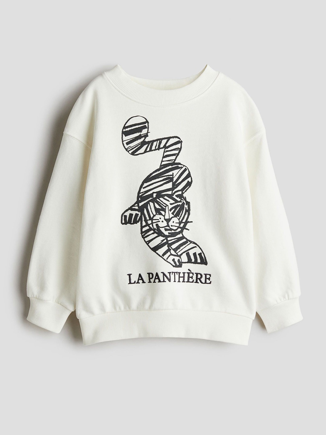

H&M Boys Printed Crew-Neck Sweatshirt, White