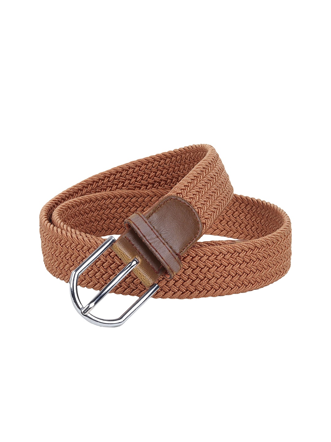 

Metronaut Men Woven Design Belt, Tan