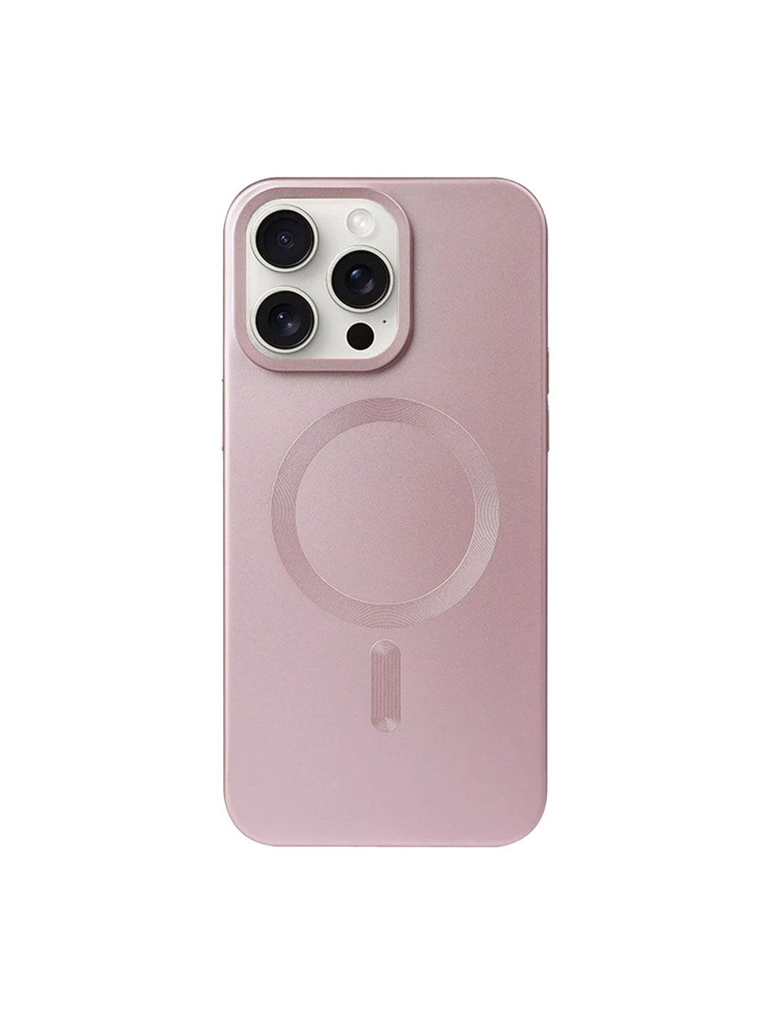 

Luxury Kase LK101 Solid iPhone 13 Pro Max Matte CD Print Magnetic Wireless Back Case, Rose gold