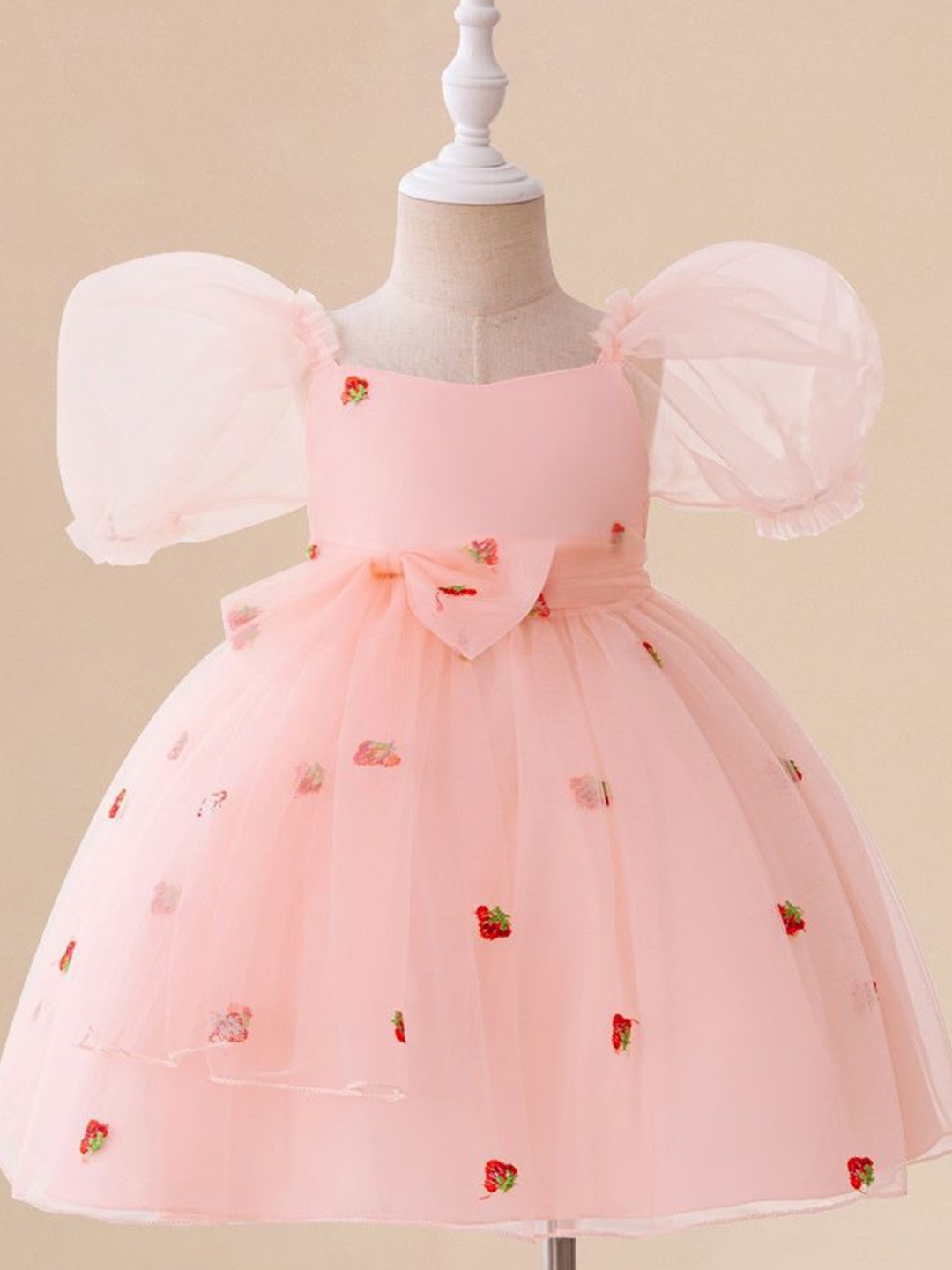 

LULU & SKY Girls Floral Fit & Flare Dress, Pink