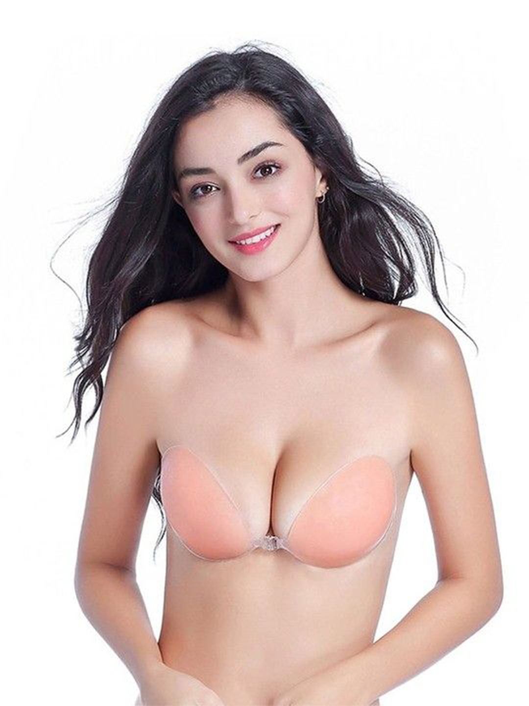 

Xivir Women Reusable Stick-On Lingerie Accessories, Beige