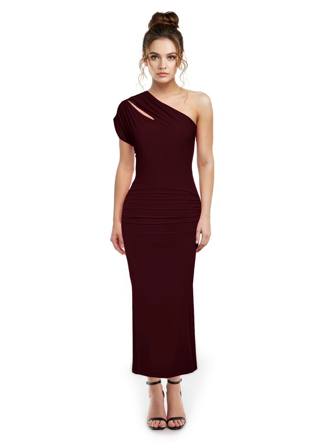 

Trendyol Off-Shoulder Maxi Dress, Na