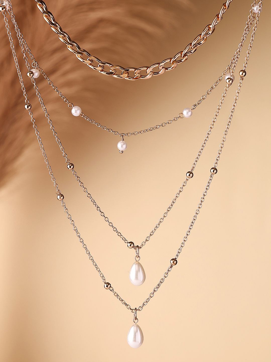

Priyaasi Silver-Plated Pearls Studded Necklace
