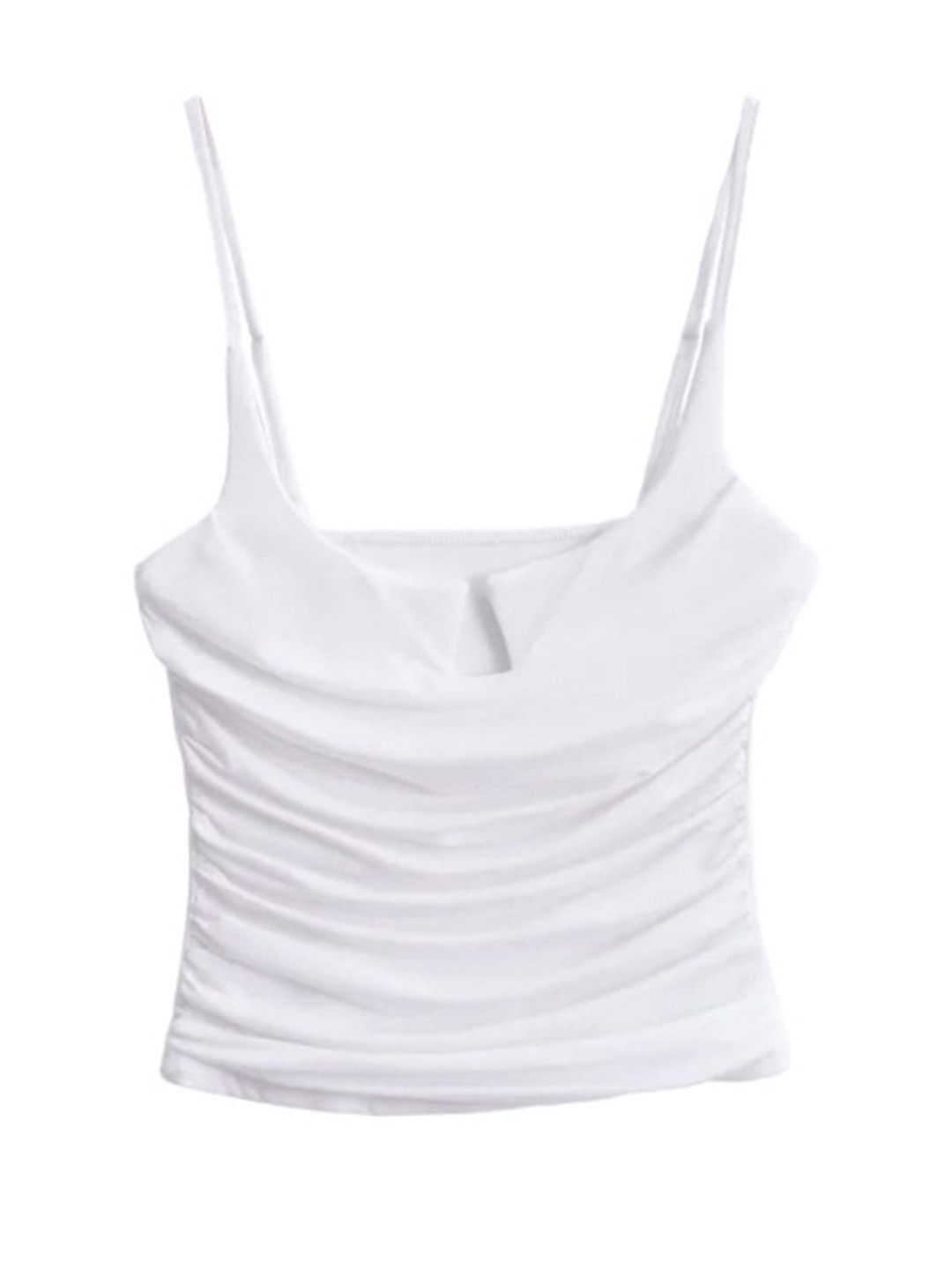 

LULU & SKY Women Shoulder Straps Top, White