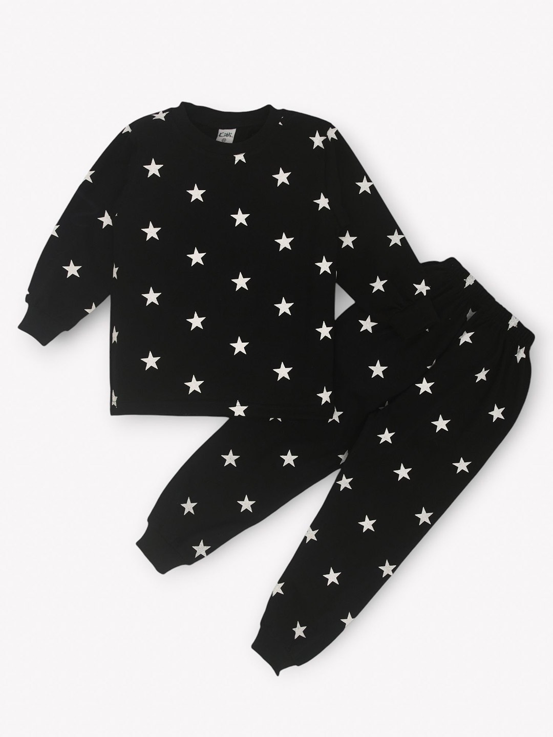 

BAESD Boys Printed Pure Cotton Sweatshirt With Joggers, Black