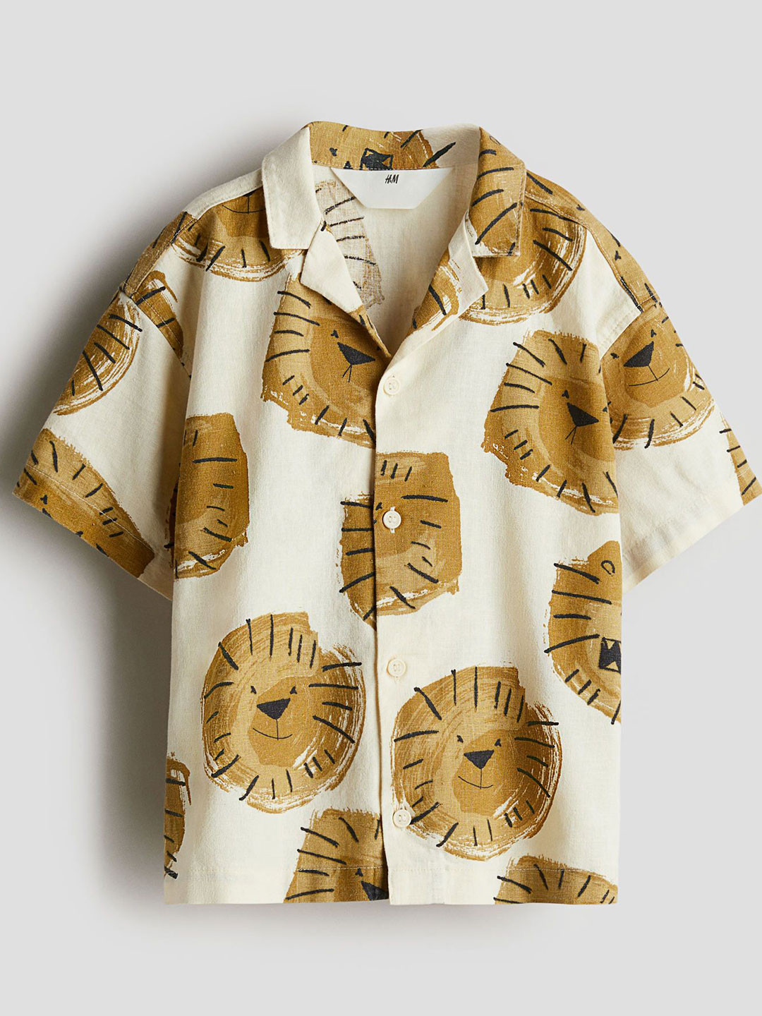 

H&M Cotton Resort Shirt, Yellow