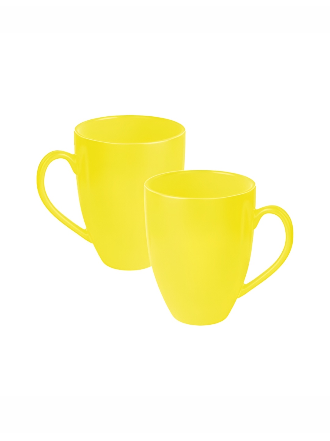 

Home Decor Expert Yellow 2 Pieces Microwave Safe Glossy Ceramic Mugs 325ml