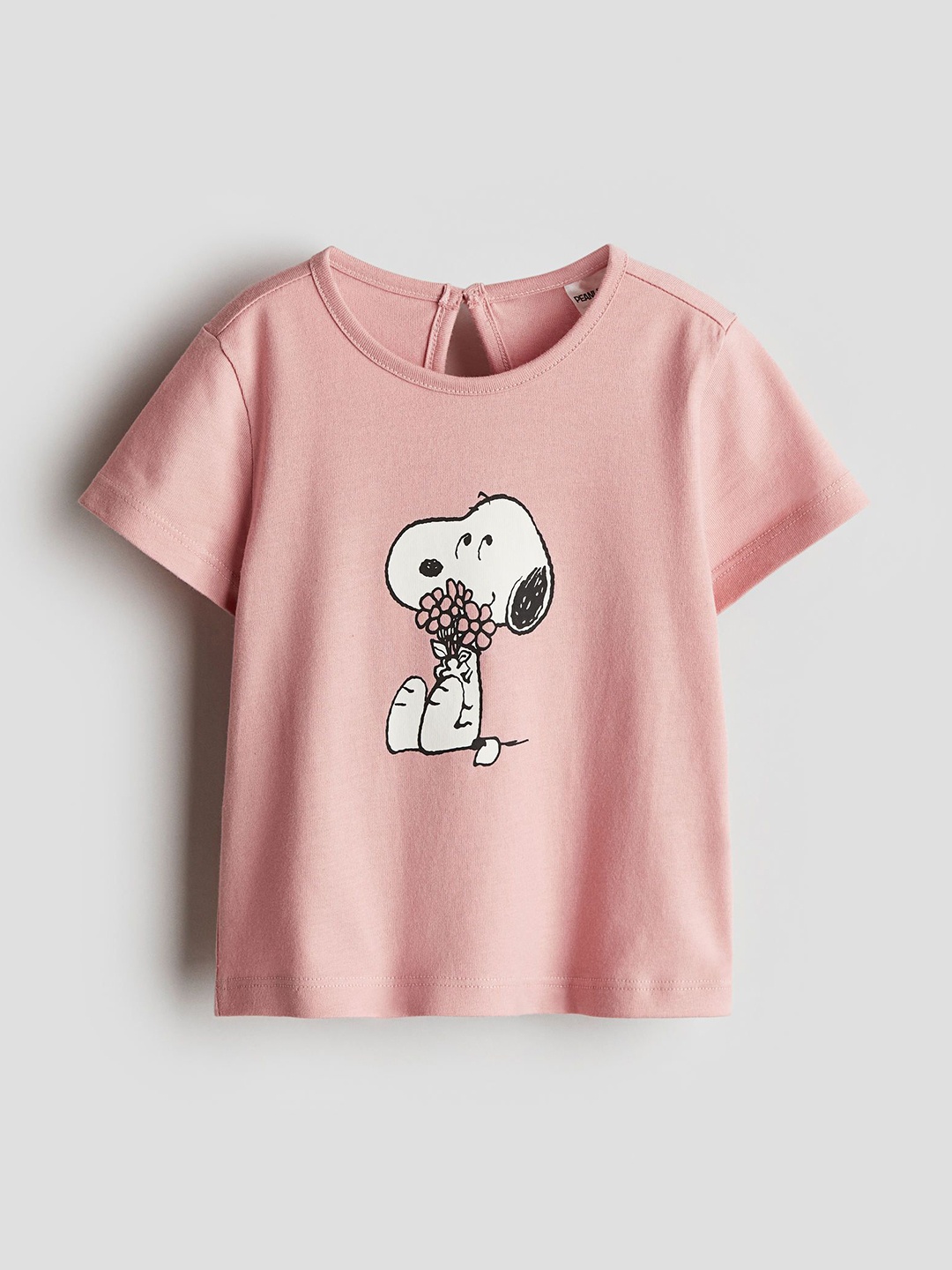 

H&M Print-Motif Jersey Top, Pink