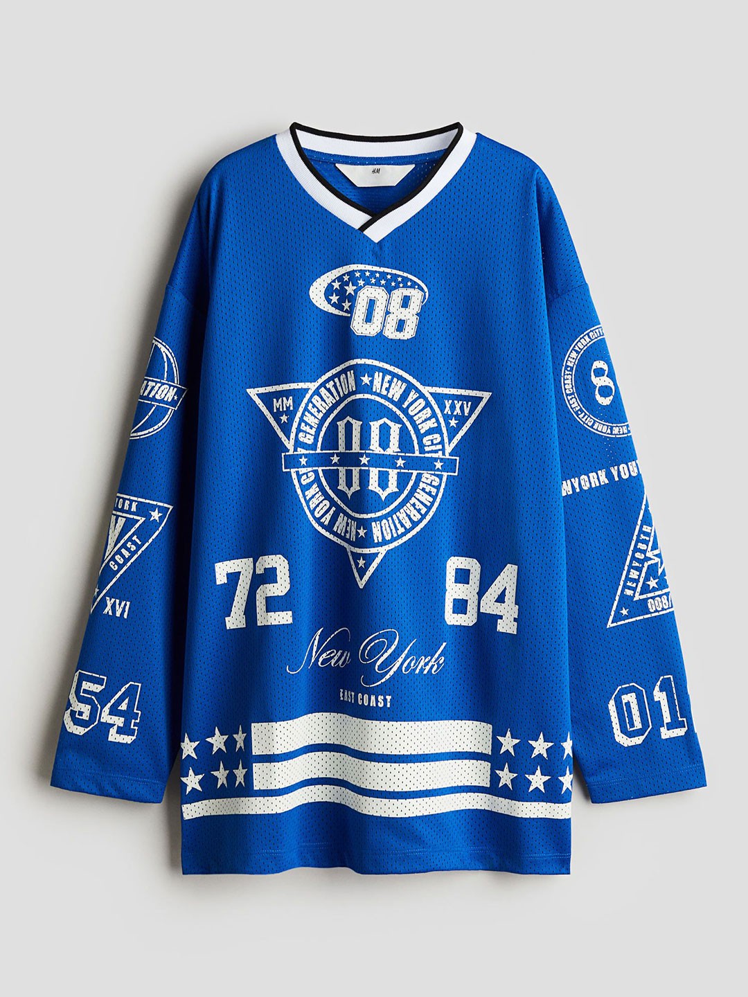 

H&M Long-Sleeved Hockey Shirt, Blue