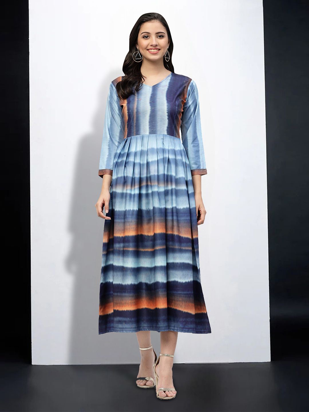 

MISS AYSE Floral Print Applique A-Line Dress, Multi