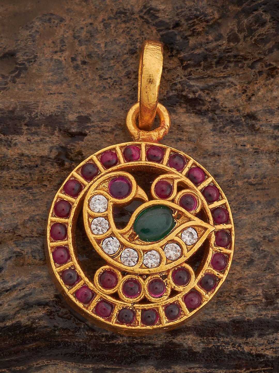 

Kushal's Fashion Jewellery 92.5 Pure Silver Gold-Plated CZ-Studded Contemporary Pendants
