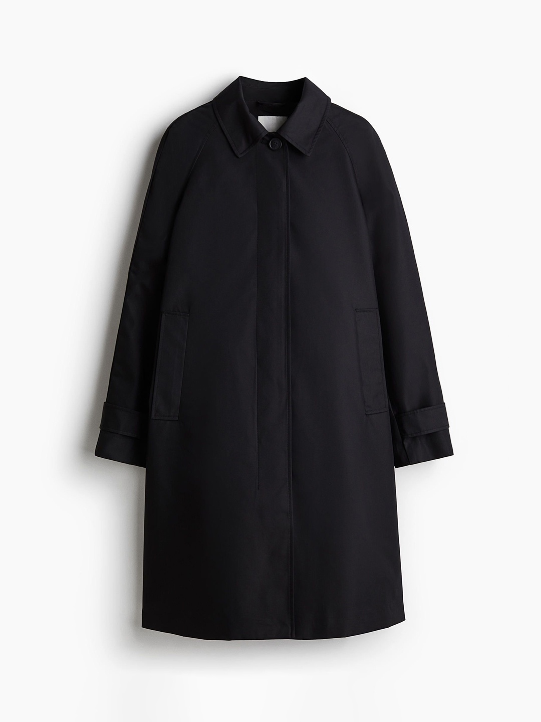 

H&M Twill Car Coat, Black