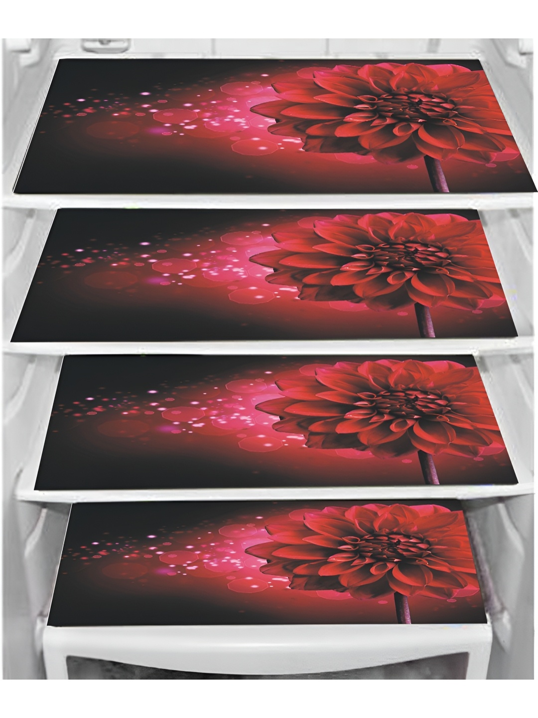 

Dakshya Industries Red & Black 4 Pieces Floral Printed Refrigerator Appliance Covers