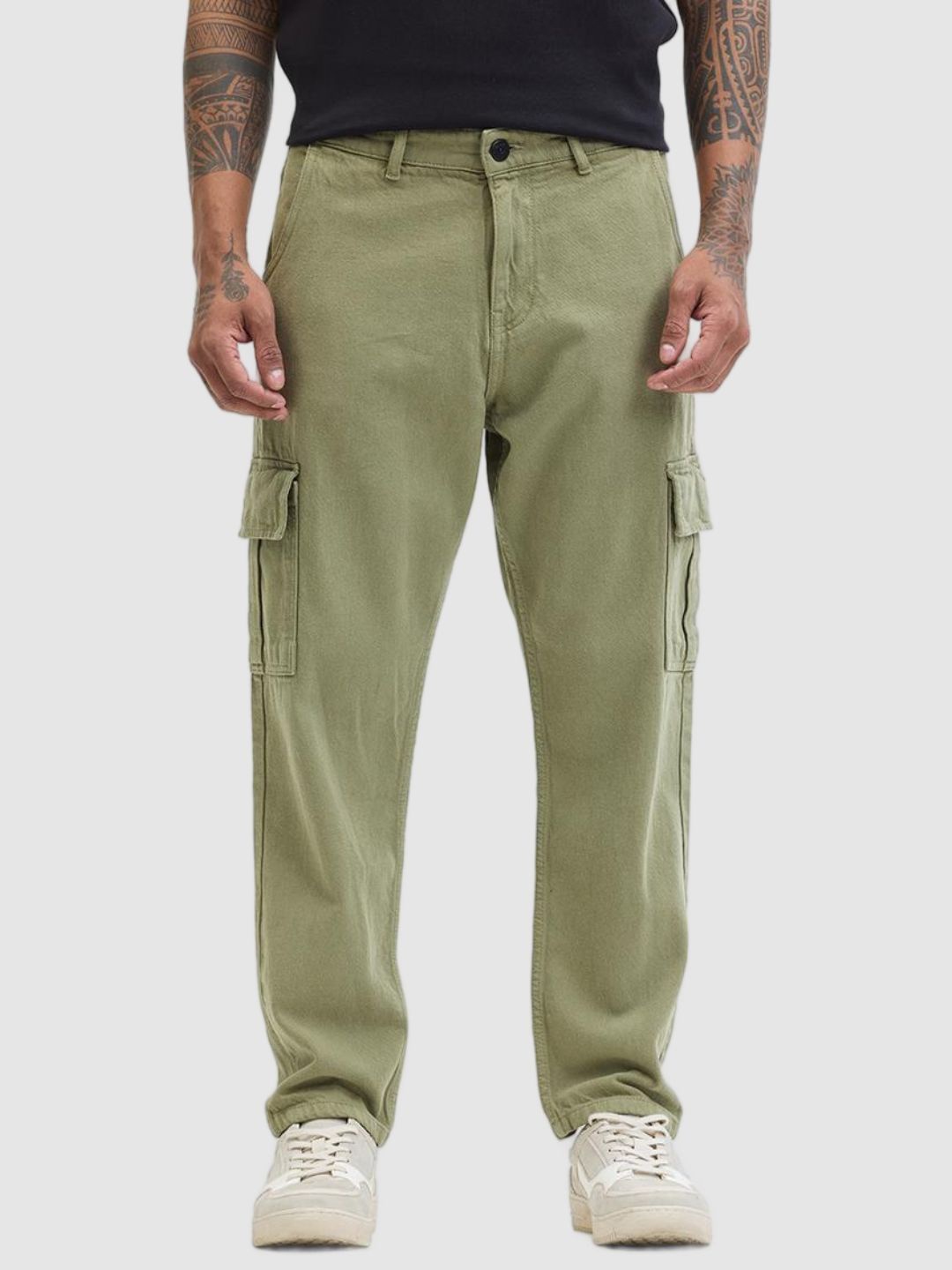 

Snitch Men Comfort Relaxed Fit Stretchable Mid-Rise Jeans, Green