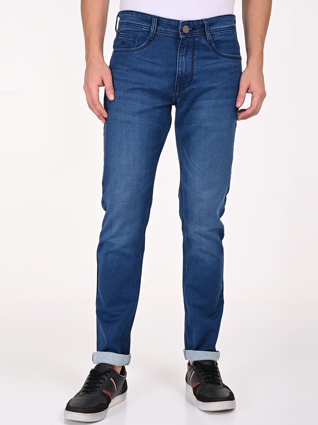 

URBAN POCHE Men Slim Fit Light Fade Stretchable Jeans, Blue