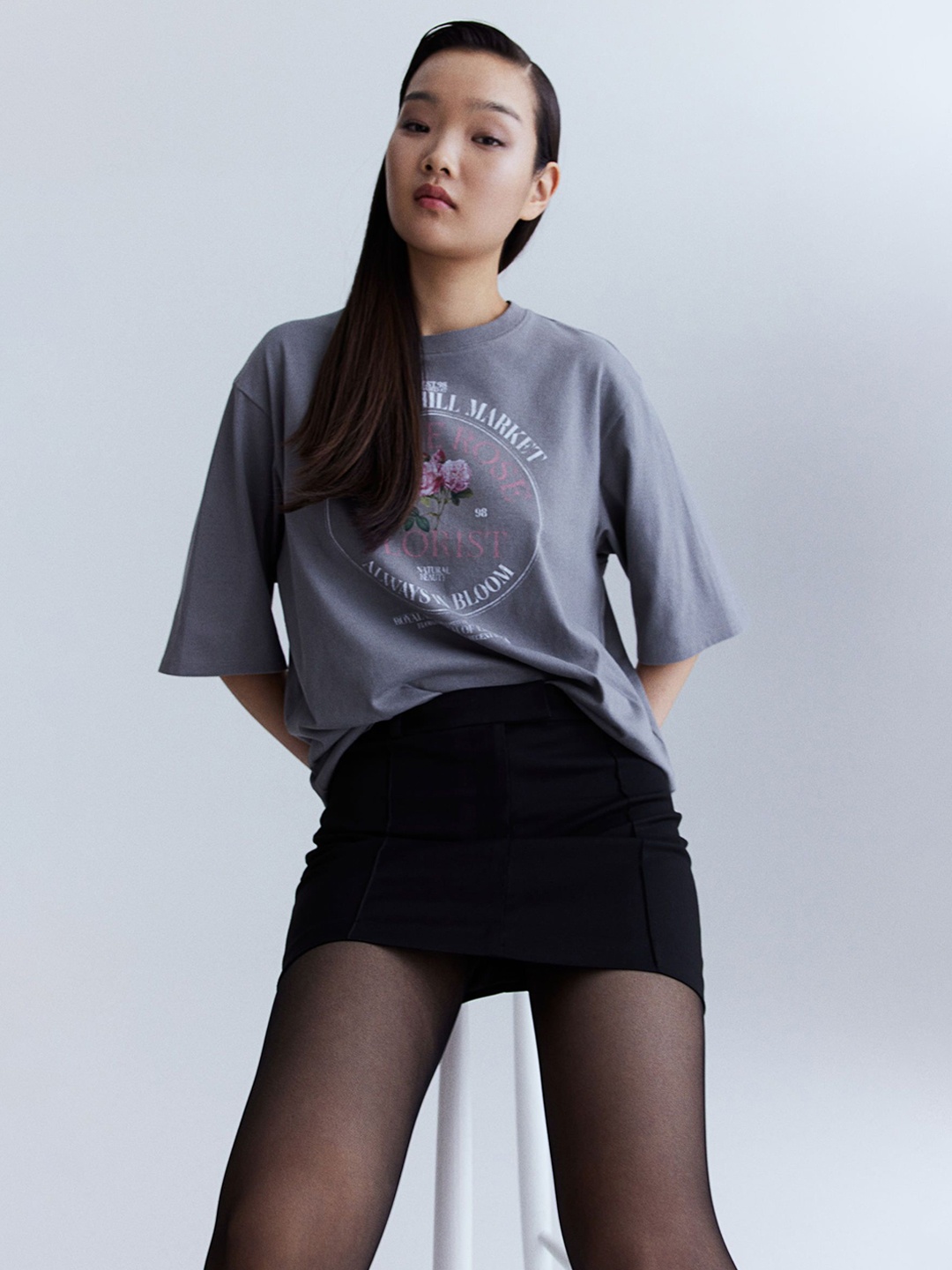 

H&M Oversized T-shirt, Grey